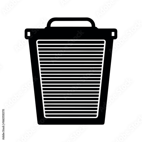 Washboard musical instrument rustic design silhouette Vector illustration