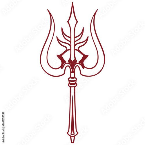 Trishul - Hindu god Shiva's weapon silhouette
