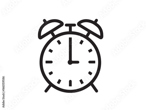 Clean Contemporary Smart Alarm Clock Icon Designed with Elegant Vector Illustration