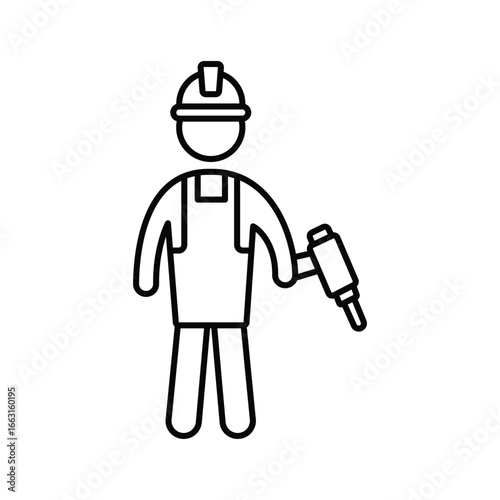 Drill machine Vector Icon which can easily modify or edit