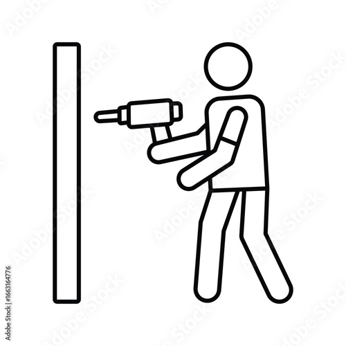 Carpentry Vector Icon which can easily modify or edit