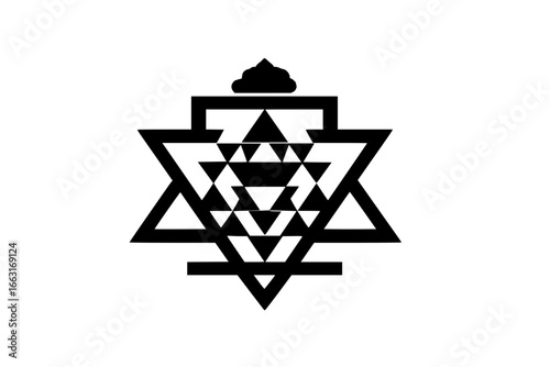 Yantra chakra symbol spiritual mystical geometry used in Hinduism and Tantra for meditation and spiritual practices