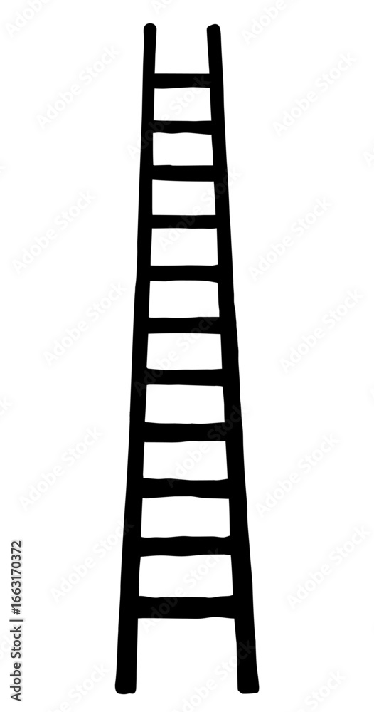 Vector drawing of high ladder Vector drawing of high ladder