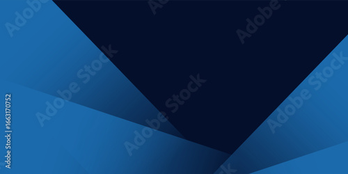 Black dark navy blue silver abstract pattern background. Geometric shape. Line triangle angle fold polygon diamond 3D. Color gradient ombre.
