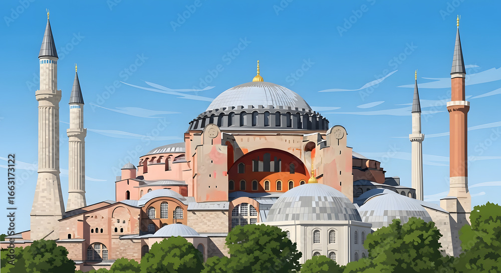 Naklejka premium Hagia Sophia, Turki