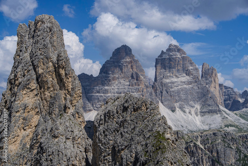 Foto mountain landscape, View from Via Ferrata Merlone, Cima Cadin, Dolomites Mountai