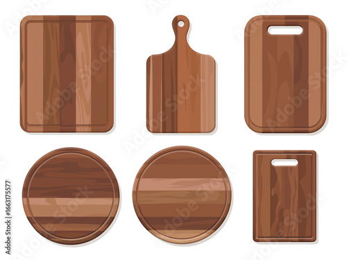 Collection of wooden cutting boards in different shapes versatile kitchen tools for food preparation and presentation culinary essentials for home cooking enthusiasts