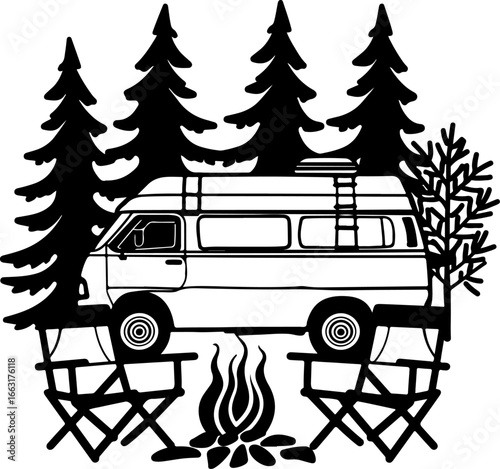 "Wilderness Retreat: Vanlife by the Campfire"