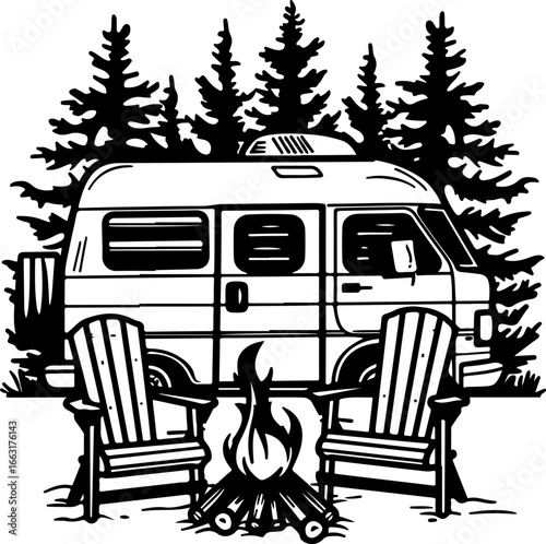 "Wilderness Retreat: Vanlife by the Campfire"