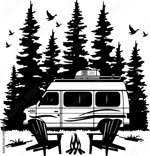 "Wilderness Retreat: Vanlife by the Campfire"
