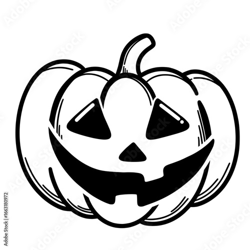 jack o lantern halloween doodle 