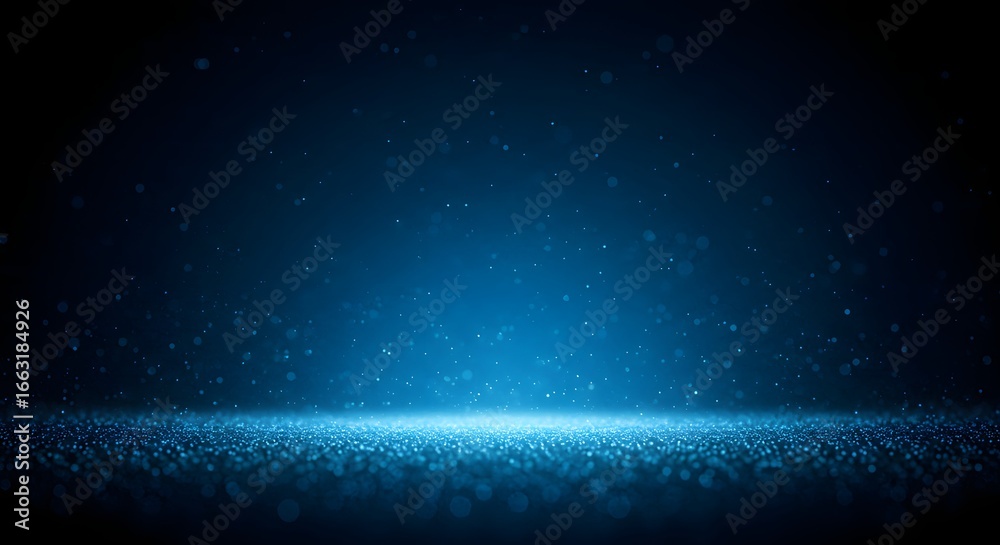 Obraz premium Elegant Blue Glitter Background with Bokeh Lights