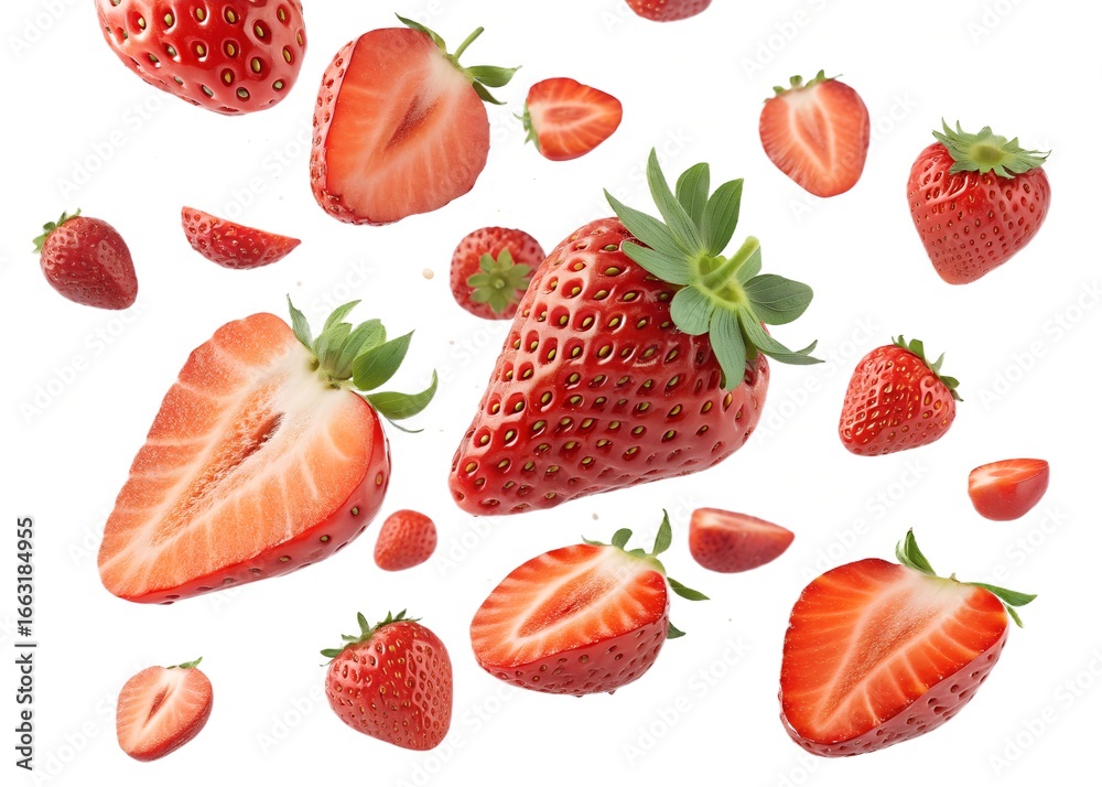 Fototapeta premium strawberry isolated on white background