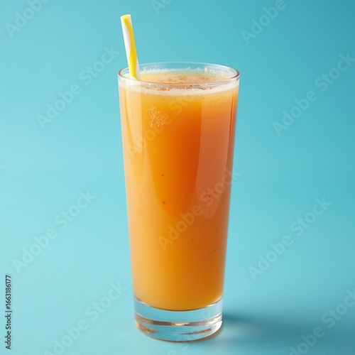 Wallpaper Mural glass of seedless passion fruit juice isolated on blue background Torontodigital.ca