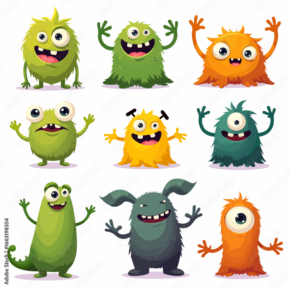 Obraz premium set of vector monsters