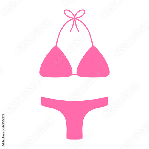 pink bikini set vector