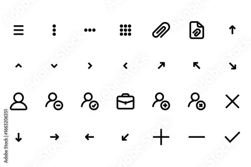 User Interface Line Icons. Editable Stroke. icon set