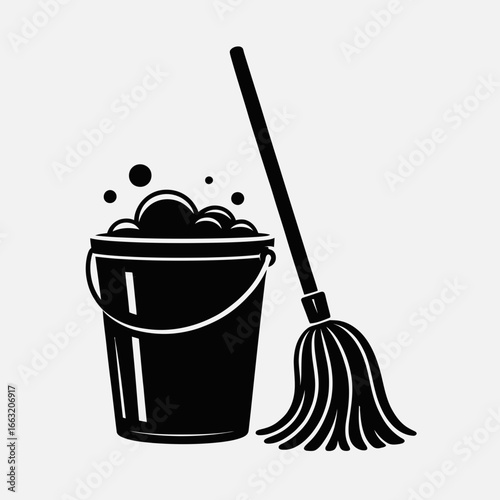 bucket and mop