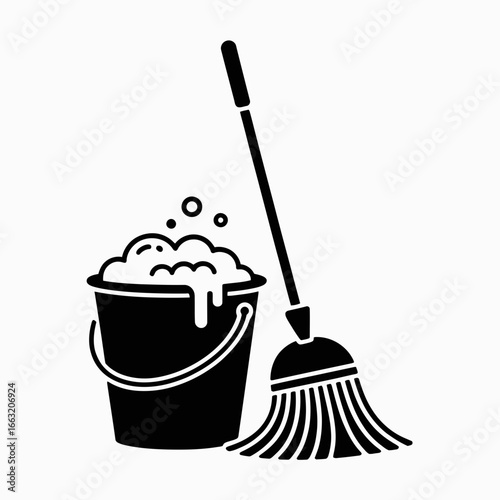 bucket and mop