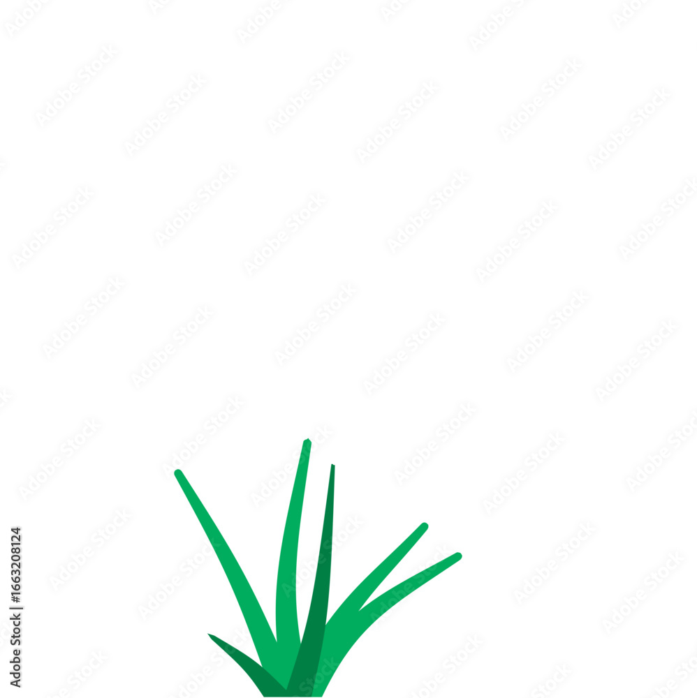 Fototapeta premium Simple Cartoon Grass