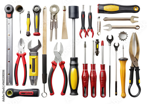 Hand Tools (Small & Precision) isolated on a white or transparent background.