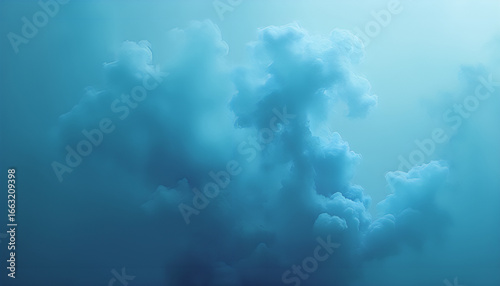 light rays in the blue sky