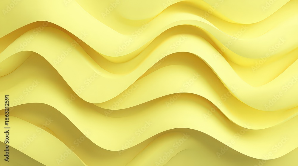 Obraz premium Abstract Yellow Wavy Background