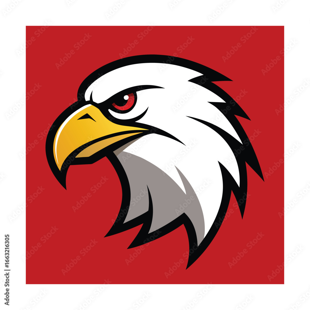 Obraz premium Angry Eagle Head Mascot Vector Illustration