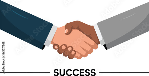 Diverse business partners shaking hands in agreement signifying successful collaboration and partnership isolated on transparent background