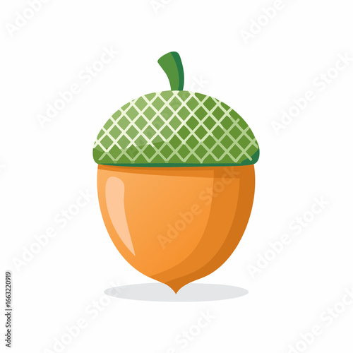 かわいく描かれたドングリのベクターイラスト