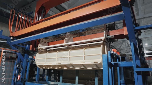 Electroplating. A production line for coating with a protective layer of metal. Corrosion and rust protection	
