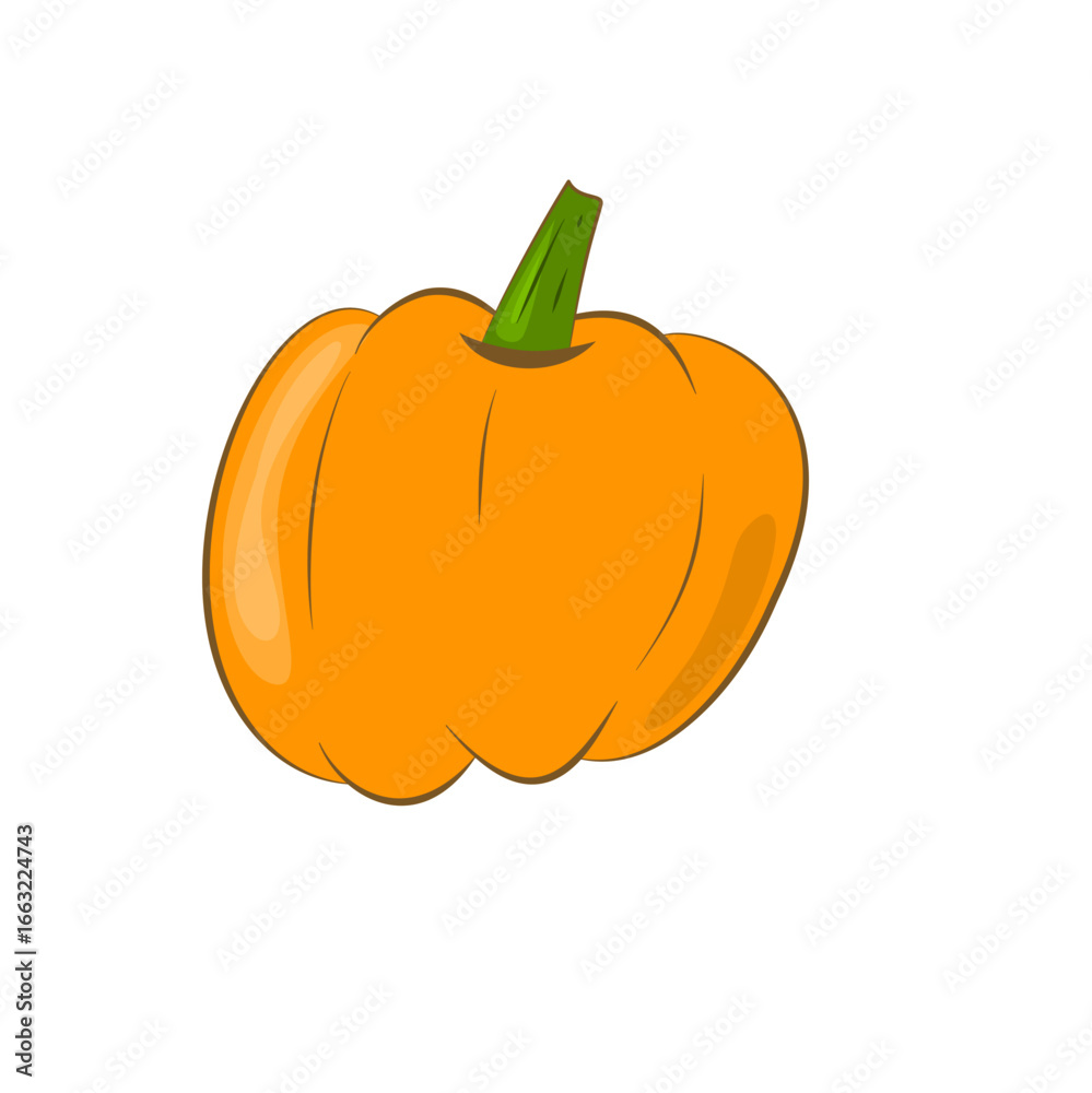 Obraz premium Cartoon Pumpkin Illustration