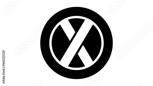 Free Download X geometric logo, black isolated silhouette - GFXLoad