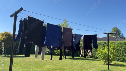 laundry drying in the sun