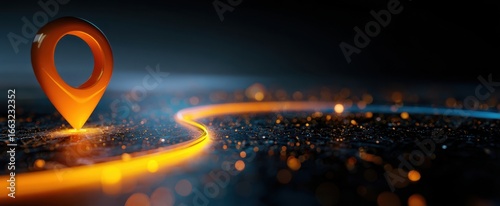 The Vibrant GPS Marker Illuminating a Digital Landscape for Navigation