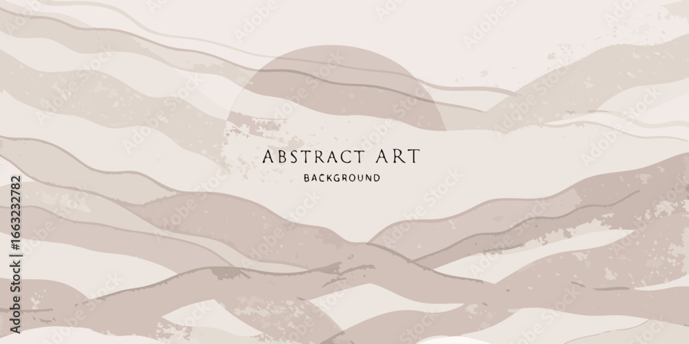 Fototapeta premium Abstract Landscape with Soft Earth Tones and Textured Layers