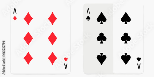 Ace of Diamonds and Ace of Spades Playing Cards card game