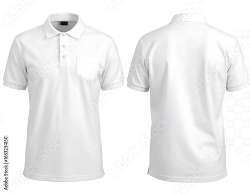 Blank white polo shirt