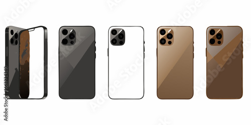 Various smartphone models and colors mobile phone technology