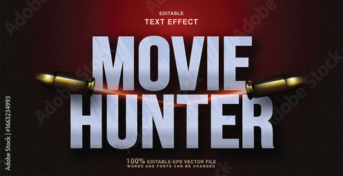 Movie Hunter Typography editable text effect