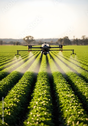 Wallpaper Mural Drone Spraying Pesticides on Crops, Agricultural Field, Aerial Photography, Rural Landscape, Precision Farming Torontodigital.ca