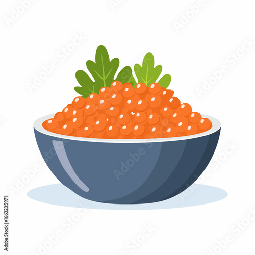 美味しそうに描かれたいくらのベクターイラスト