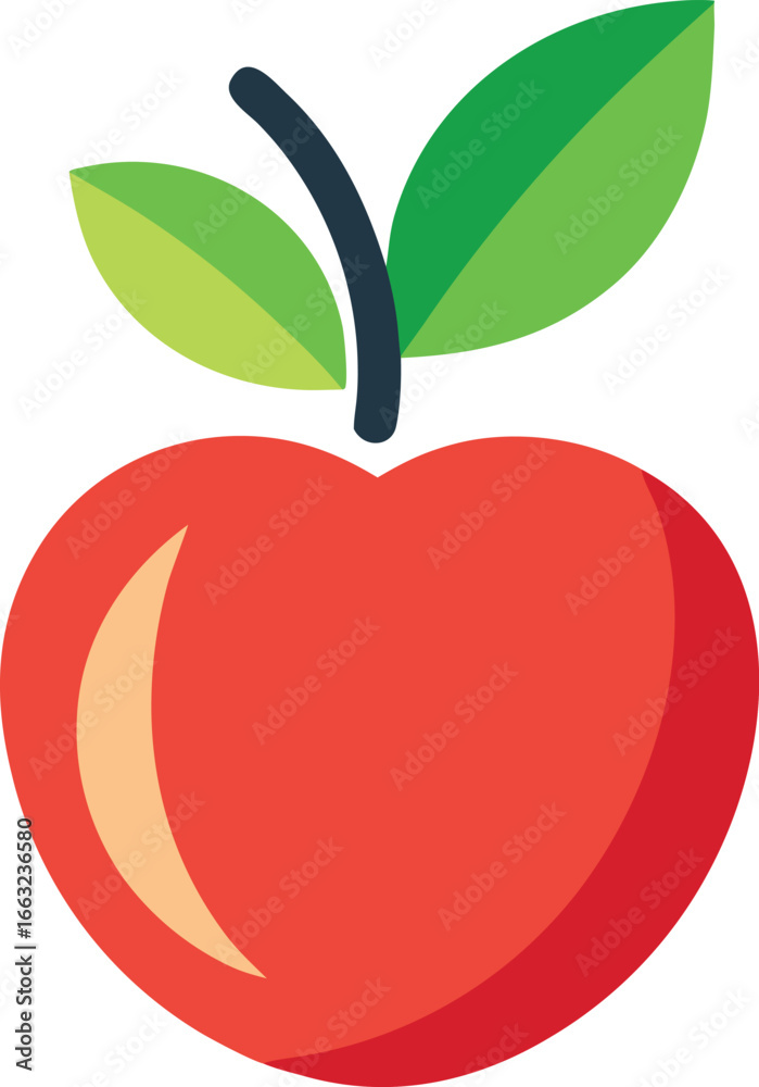 Fototapeta premium vector illustration of an apple