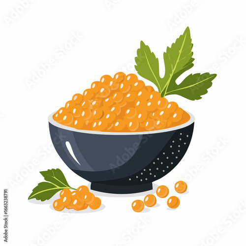 高級食材キャビアのベクターイラスト素材