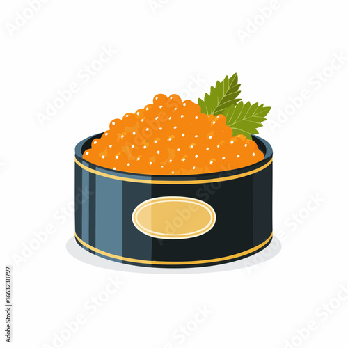 高級食材キャビアのベクターイラスト素材