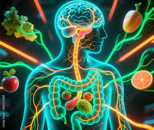 Human Gut-Brain Connection with Digestive System and Brain