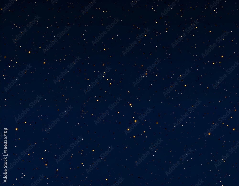 Obraz premium Night sky filled with gold stars