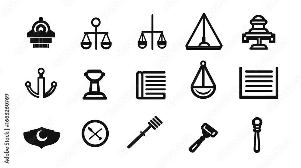 Fototapeta premium Law Icon Vector on White Background