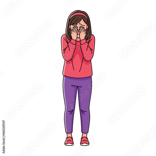 Despairing in the Face of Despair: A digitally crafted illustration portraying the tender anguish and emotional fragility of a woman in a moment of sorrow, conveying raw human emotion.