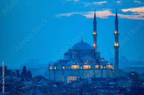 Fotografie Fatih Camii or Conqueror's Mosque in Istanbul, Turkey.